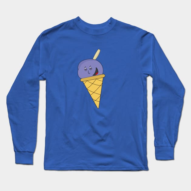 Ice cream with a little mean face Long Sleeve T-Shirt by DiegoCarvalho